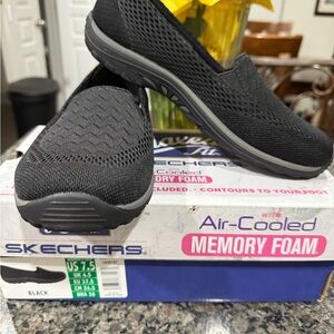 Skechers Black Slip-On Shoes Size 7.5